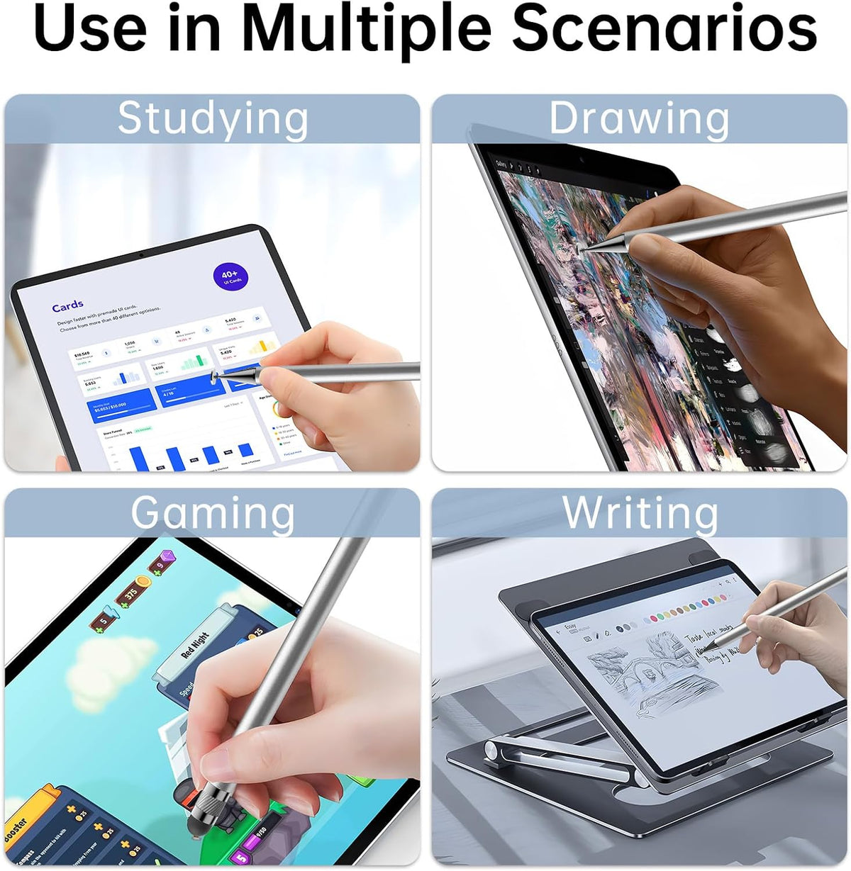 Bopomofo (5 2-in-1 Stylus Pcs), Stylus Pen for Touchscreen, High Precision and Sensitivity, Suitable