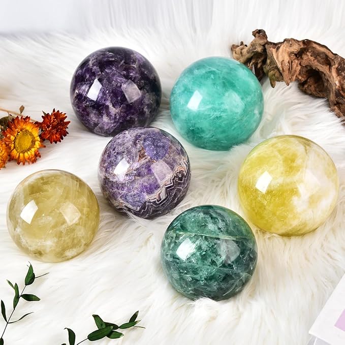 Large Dream Amethyst Crystal Ball with Stand Healing Crystals Sphere for Meditation, Divination, Witchcraft 110-120mm/4.3-4.7"