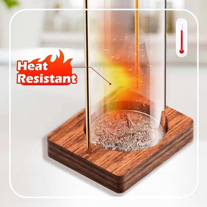 Incense Holder for Sticks, Insence-Stick Holder, Anti-Ash Flying No Mess Incense Burner, Incense Stick Holder with Glass Ash Catcher, for Yoga Spa Meditation Home Decor(1 Pack)