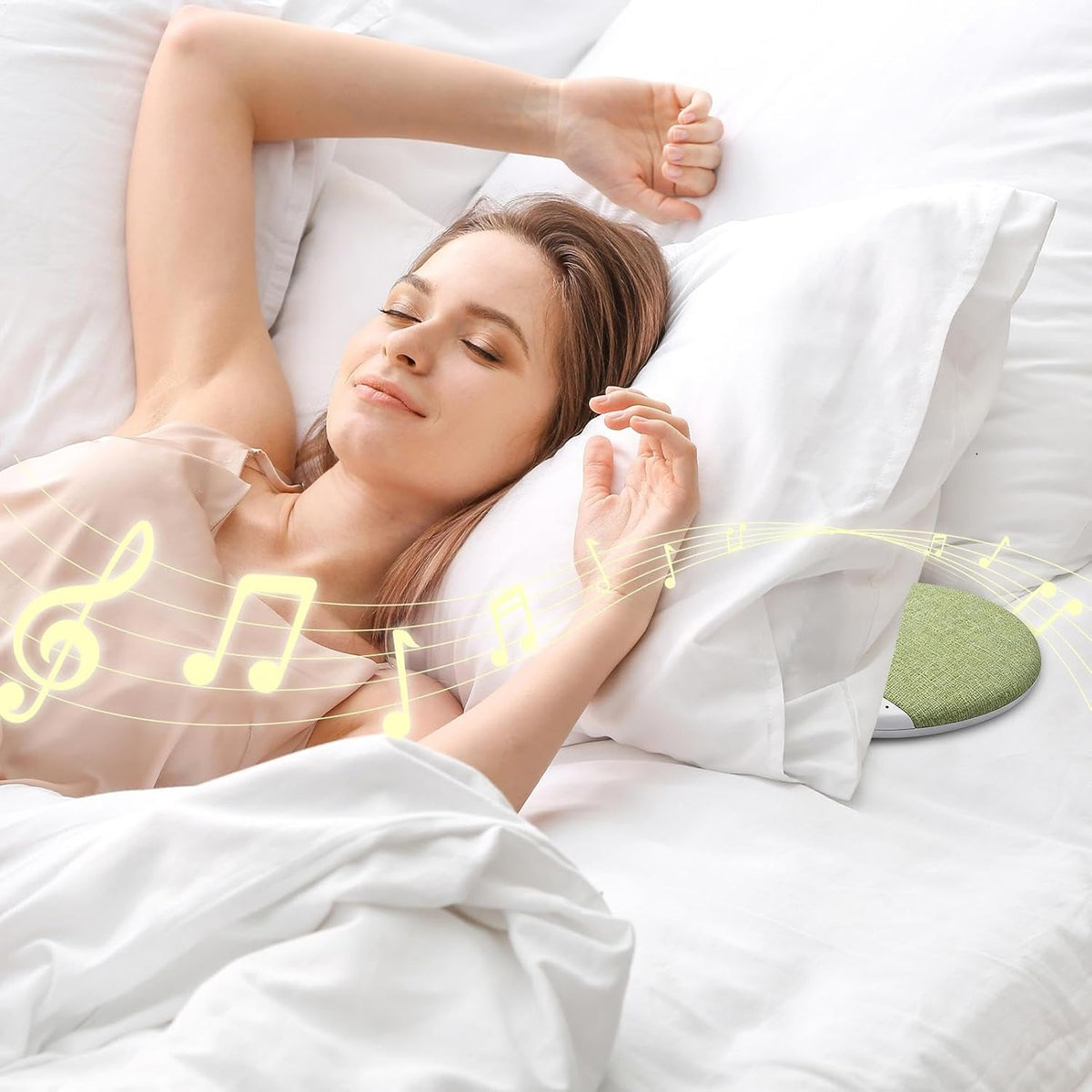 Generic Sleep Speaker - White Noise Portable with Timer | Ultra Thin Under Pillow Speaker for Adults, Kids, Sleeping