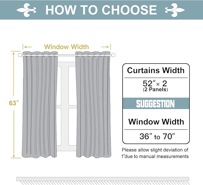 ChrisDowa Grommet Room Darkening Curtains for Bedroom and Living Room - 2 Panels Set Thermal Insulated Blackout Curtains (Cappuccino, 52W x 63L)