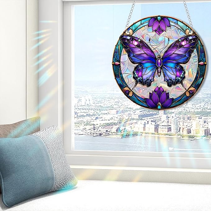Sun Catchers Indoor Window, Acrylic Rainbow Suncatcher Window Hanging Decoration for Living Room Bedroom Summer Home Balcony Ornaments Decoration