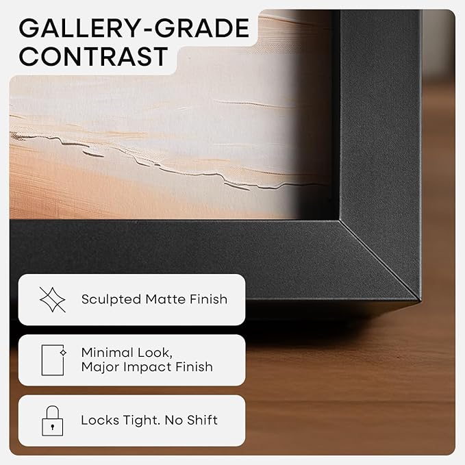 Homeforia 6x8 Picture Frame Black, High End Metal 6 x 8 Black Frames with Mat 5 x 7 for Art, 8x6 Desk Frame Matted to 5x7 inch Photo, 6 by 8 Wall or Tabletop Frames, Tempered Glass, Wall Kit, Set of 3