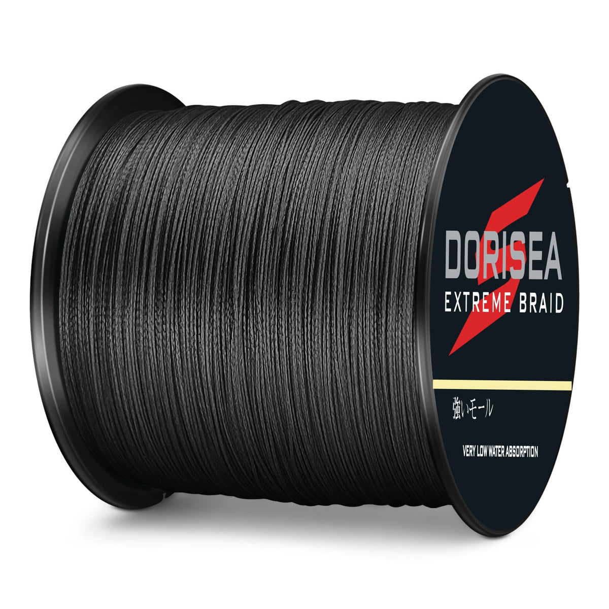 Dorisea Extreme Braid 100% Pe Black Braided Fishing Line 109Yards-2187Yards 6-550Lb Test Fishing Wire Fishing String Incredible Superline Zero Stretch (500m/546Yards 8lb/0.12mm)