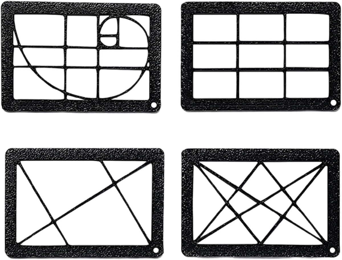 BWOFJGWH 4Pcs with Chain Sturdy Proportion Ruler Compact Composition Viewfinder for Sketching Viewer Painting, pp