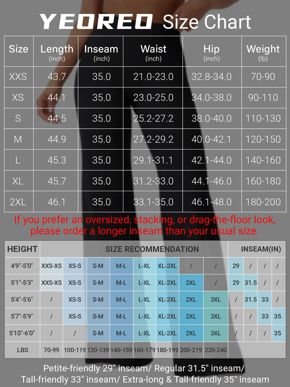 YEOREO Workout Leggings Womens No Front Seam Straight Leggings 35" High Waist Buttery Eddiy Gym Yoga Pants Red L