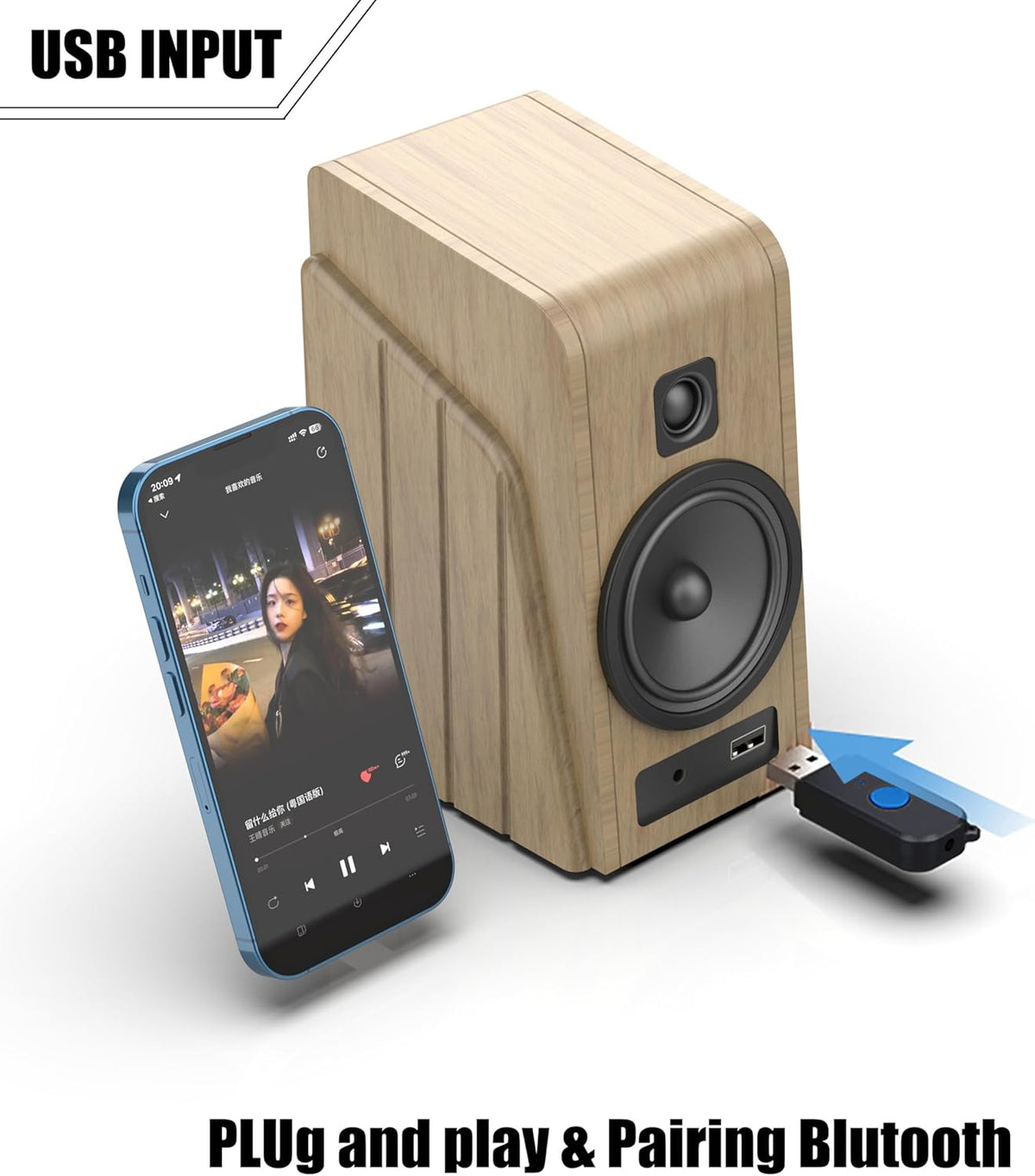 VONVOFF 5.3 USB Bluetooth Car Kit [Stronger Mics& Noise Cancellation] &[Plug-and-Play] Bluetooth Receiver Adapter