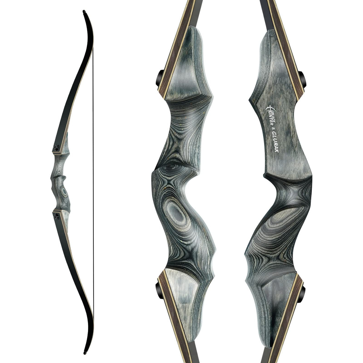 Black Hunter Takedown Recurve Bow 35lbs & Black Hunter Original Takedown Recurve Bow Limbs Replacement 30lbs, Right Hand