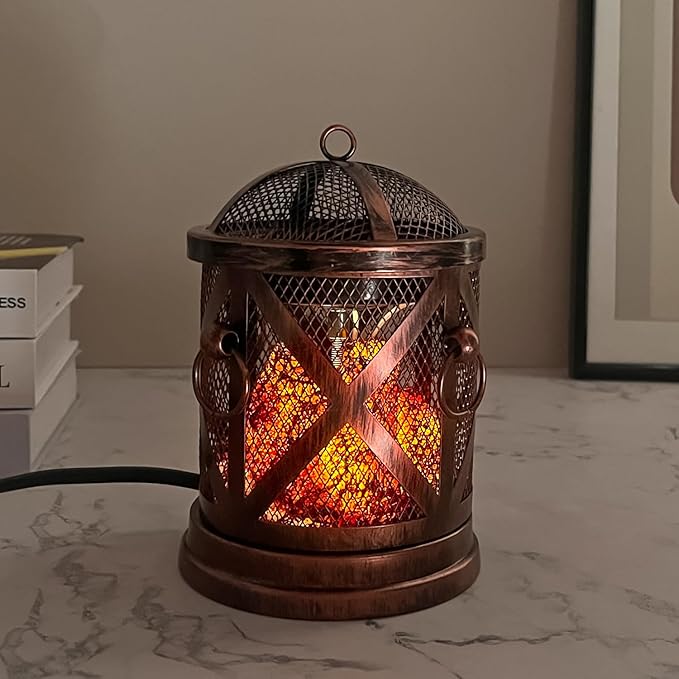 LIFFY Wax Melt Candle Warmer - Electric Melter with Lamp & Timer, Fragrance Warmer, Oil Burner, Aromatherapy Essential for Home & Office, Melt Warmer for Scented Wax Gift & Decor (Copper)
