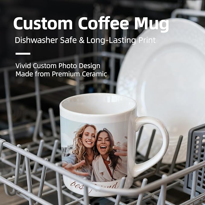 G9W168 Custom Coffee Mug, Customizable Coffee Cups with Pictures Personalized Ceramic Mug for Gifts Novelty Personalized Mugs for Friends (Royal Purple)