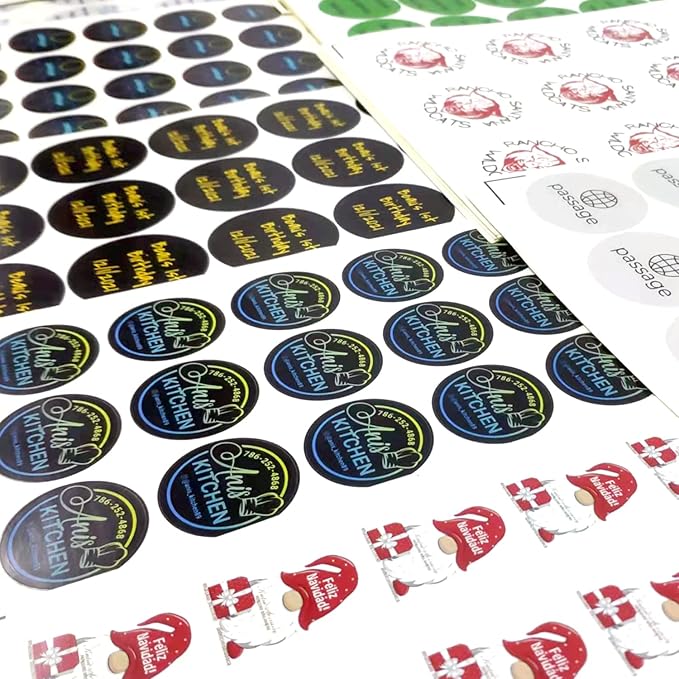 Custom Personalized Stickers for Business Logo, Any Image Text, Birthday Party Wedding, Thank You Labels (Circle, 2.5 inch)