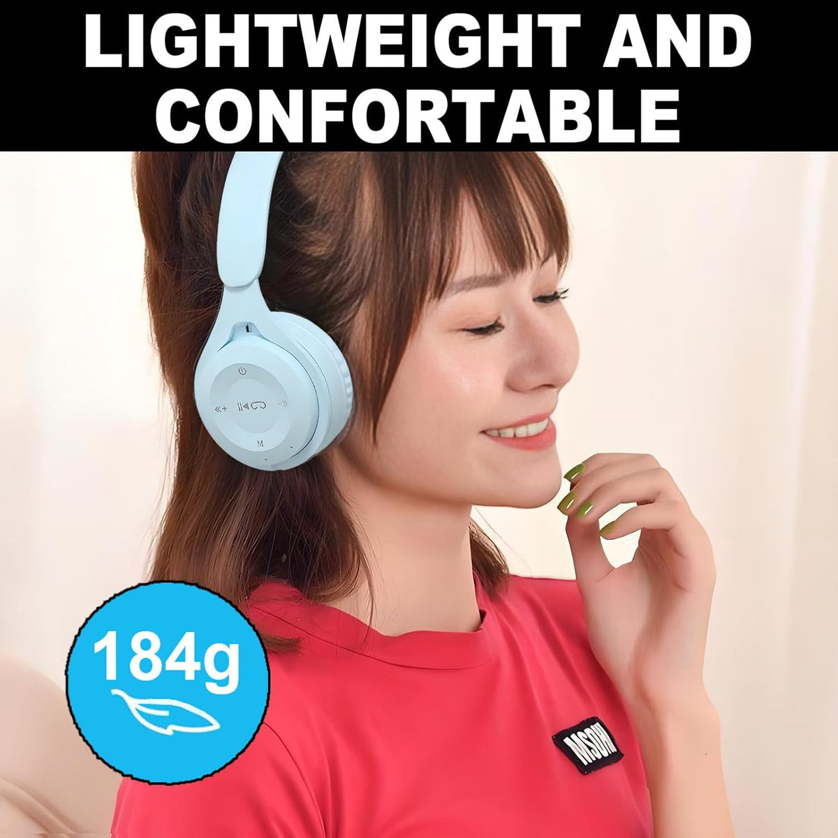 Generic Headset Upgraded Hybrid Noise Cancelling Bluetooth Headphones Over Ear Wireless Bluetooth with Mic Soft-Earpads