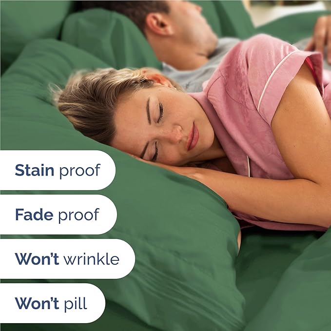 Full Size 4 Piece Sheet Set - Comfy Breathable & Cooling Bed Sheets Set - Hotel Luxury Bedding for Women, Men, Kids, Teens, Boys & Girls - Deep Pockets, Soft, Wrinkle Free - Oeko-Tex - Emerald Green