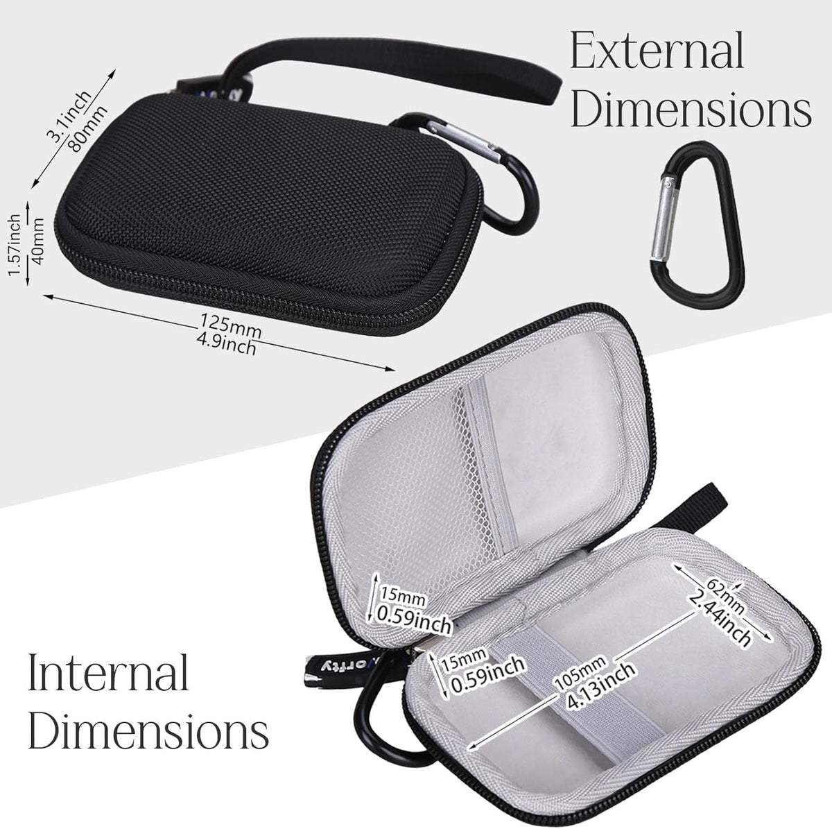worfty H2/ F20/ M30 MP3 Carrying Case for HiFi Walker SnowSky/FiiO Echo MINI/Surfans MECHEN HiFi Music Player(Case