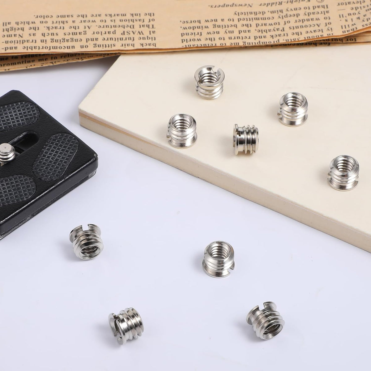 Zyghjort 10PCS 1/4"-20 3/8"-16 1/4 3/8 Female to Male Tripod Adapter Standard Metal Tripod Adapters to Reducer Bushing