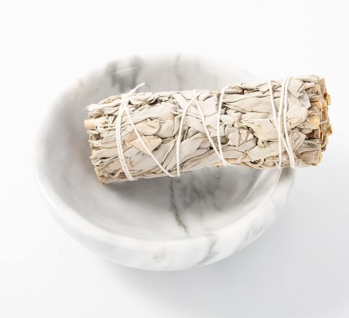 Incense Holder, Natural Marble Incense Holder for Sticks with 9 Incense Holes, Handmade Incense Stick Burner Ideal for Smudging, Decoration