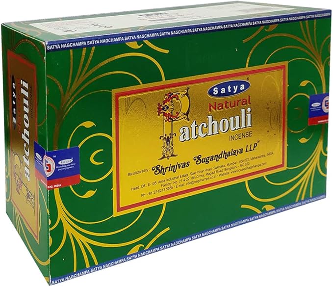 Natural Patchouli Incense Sticks and Incense Stick Holder Bundle Insence Insense Satya Incense