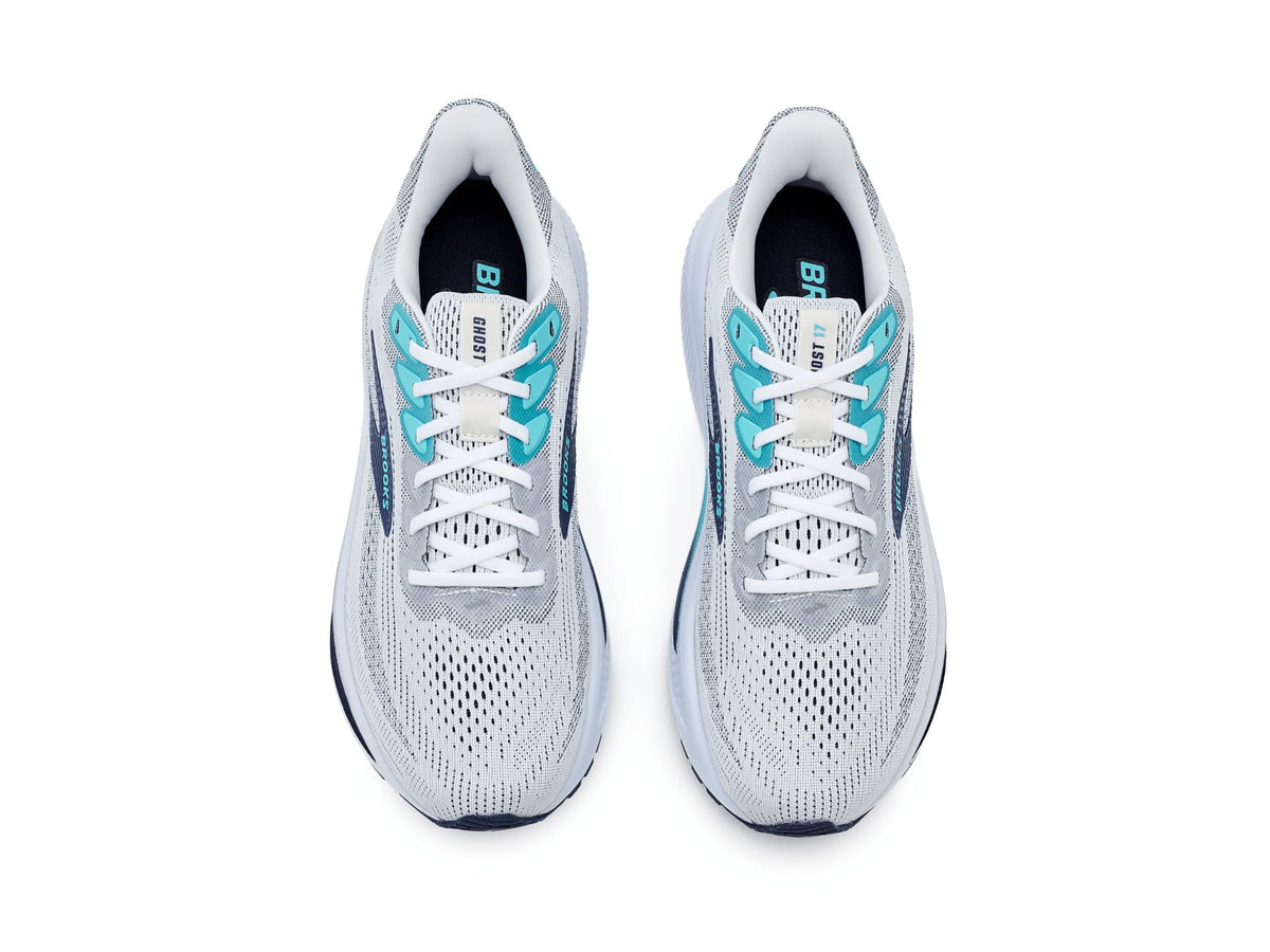Brooks Men's Ghost 17 White/Beacon Blue/Ipanema 12 Medium