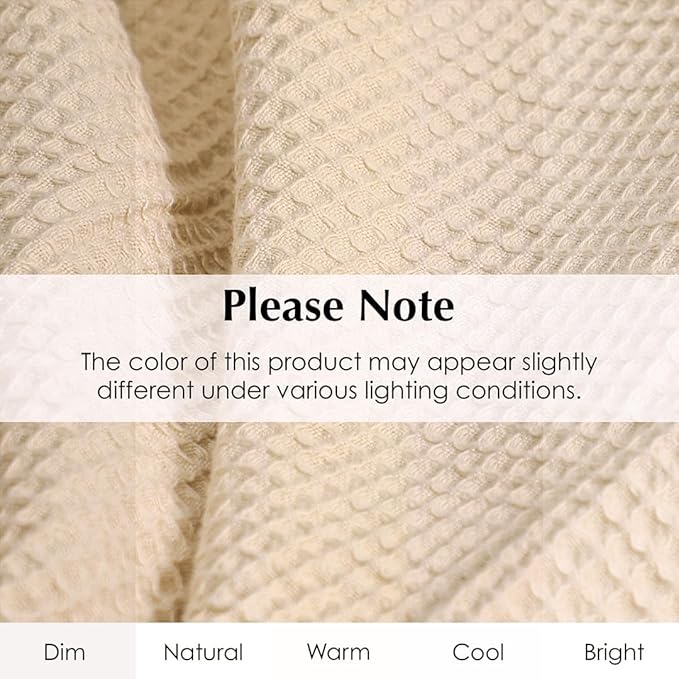 Salt Earth GOTS Certified 100% Organic Cotton Throw Blanket, 60" X 80" Waffle Blankets & Throws for Bed, Throw Blanket for Couch,Modern and Cozy Blanket, All Seasons, Comfy Soft Blanket (Parchment)