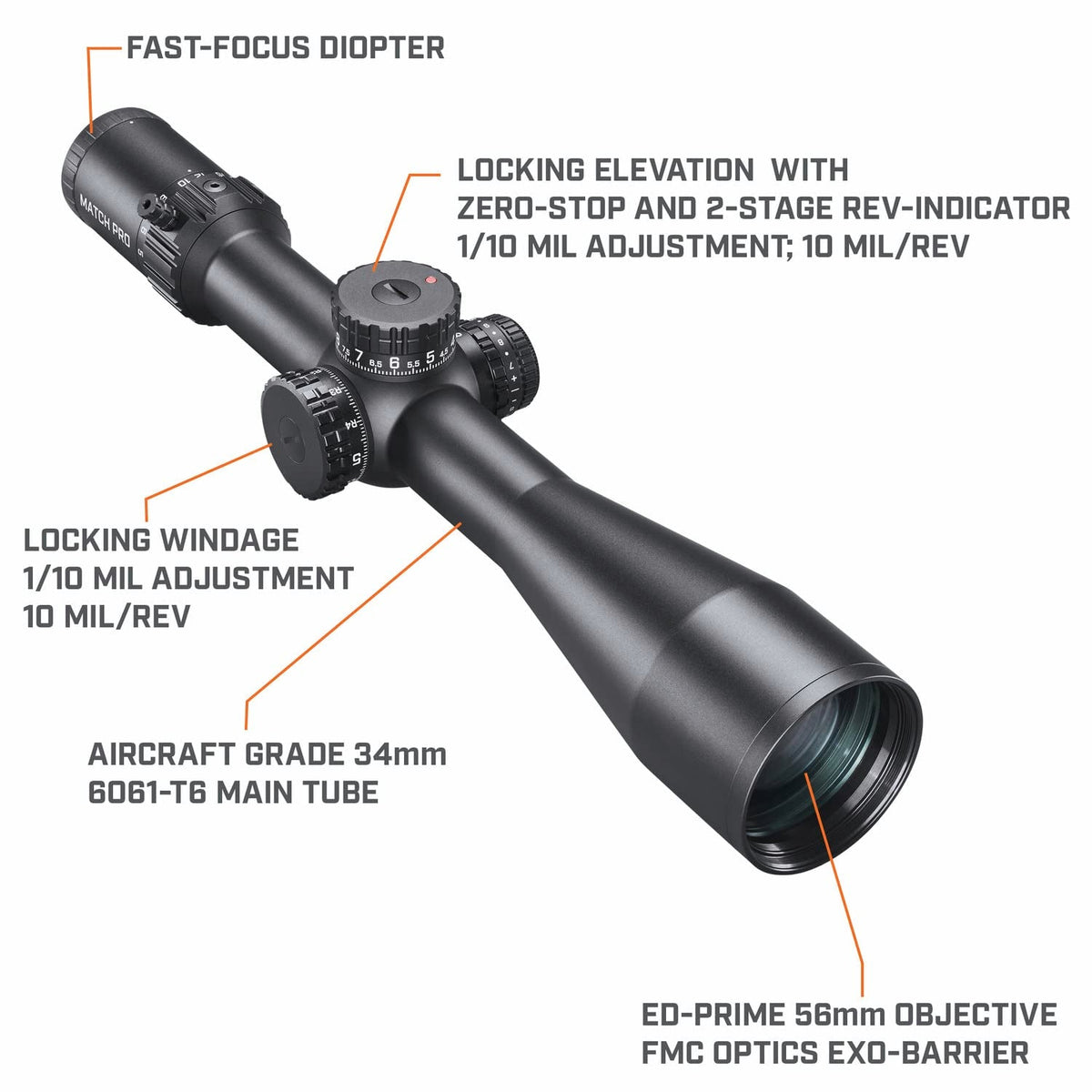 Bushnell Match Pro 5-30x56 Riflescope - DM2 MRAD Reticle
