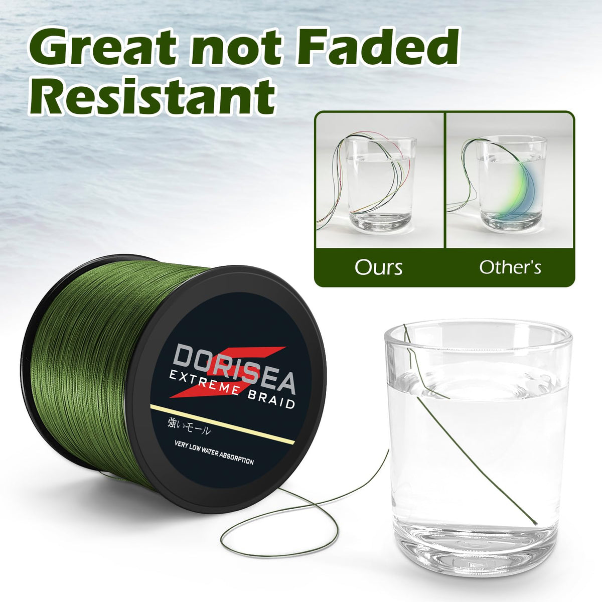 Dorisea Extreme Braid 100% Pe Black Braided Fishing Line 109Yards-2187Yards 6-550Lb Test Fishing Wire Fishing String Incredible Superline Zero Stretch (500m/546Yards 8lb/0.12mm)