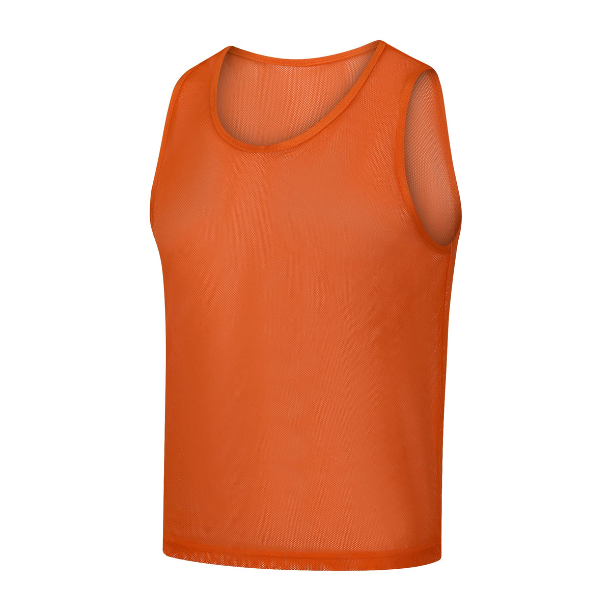 SPTEHW Scrimmage Vests Pinnies Team Practice Jerseys for Kids,Youth and Adult Sports Soccer,Football,Basketball(12 Pack)（Orange,XL）