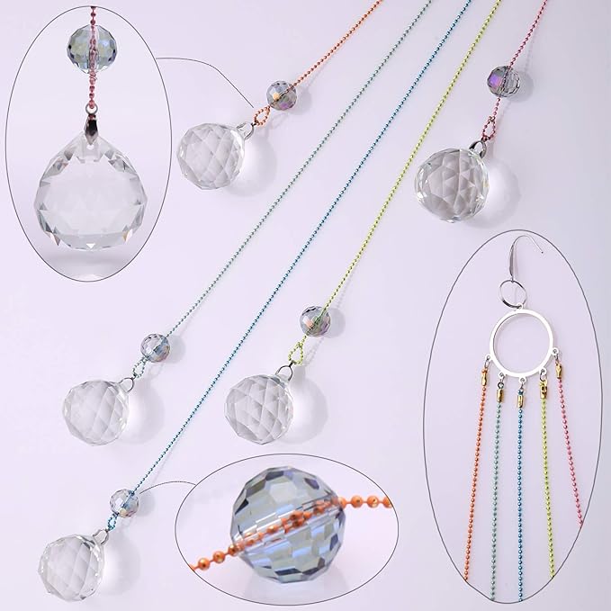 Crystals Ball Prisms Suncatcher Hanging Ornament Rainbow Maker for Home,Garden Decoration
