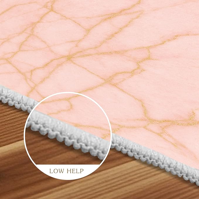 Abstract Marble Rug - 6x8 Area Rug, Modern Art Rugs, Luxury Marble Dining Room Rugs, Washable & Non Slip Large Carpet Home Decor
