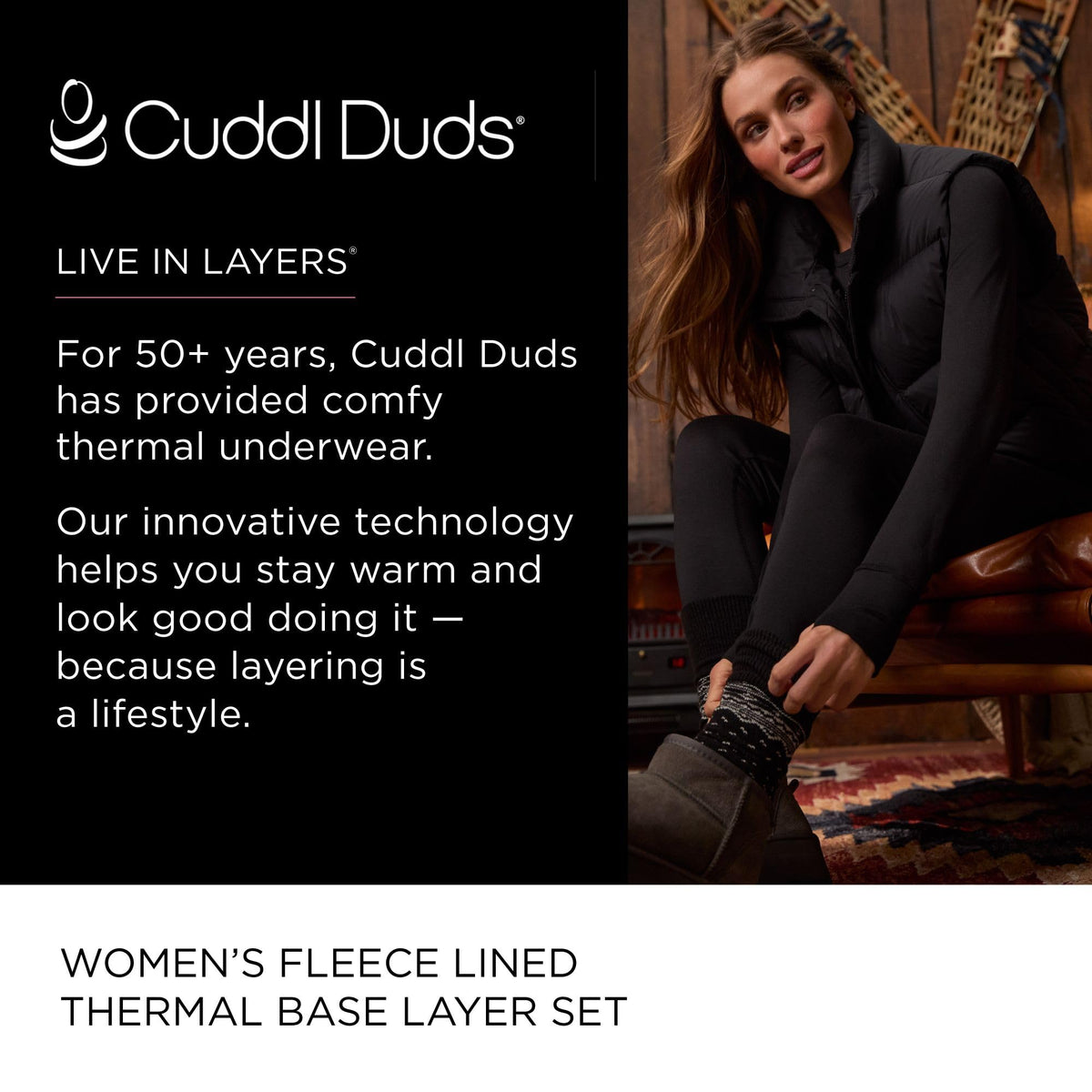 Cuddl Duds Womens Heavyweight Fleece 2 Piece Long Sleeve Thermal Underwear Set – Shirt & Leggings Base Layer for Cold Weather – Winter Clothing Long Johns Lounge Sets for Women, Navy Blue, XXS