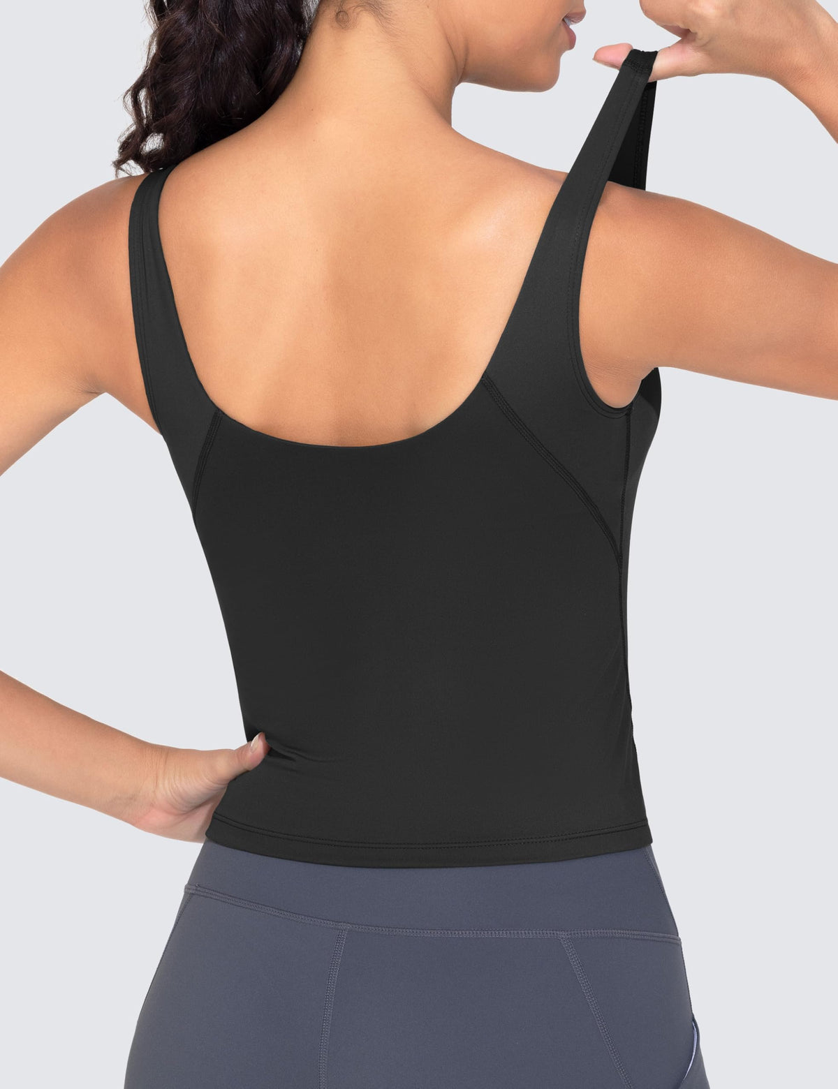 THE GYM PEOPLE Women's Longline Sports Bra Wirefree Workout Yoga Tank Tops