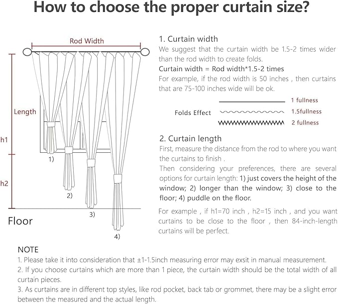Joydeco Linen Curtains 84 Inch Length 2 Panel Sets,Light Filtering Curtains for Bedroom 70 Inch Wide Living Room Drapes with Back Tabs & Rod Pockets (W70 x L84 Inch, Linen)