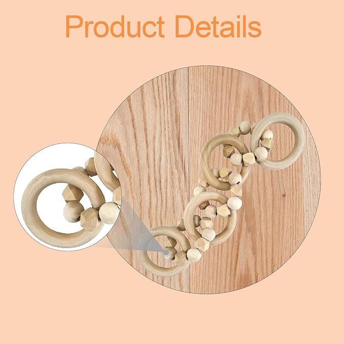 Wooden Chain Link, Tabletop Decor for Living Space