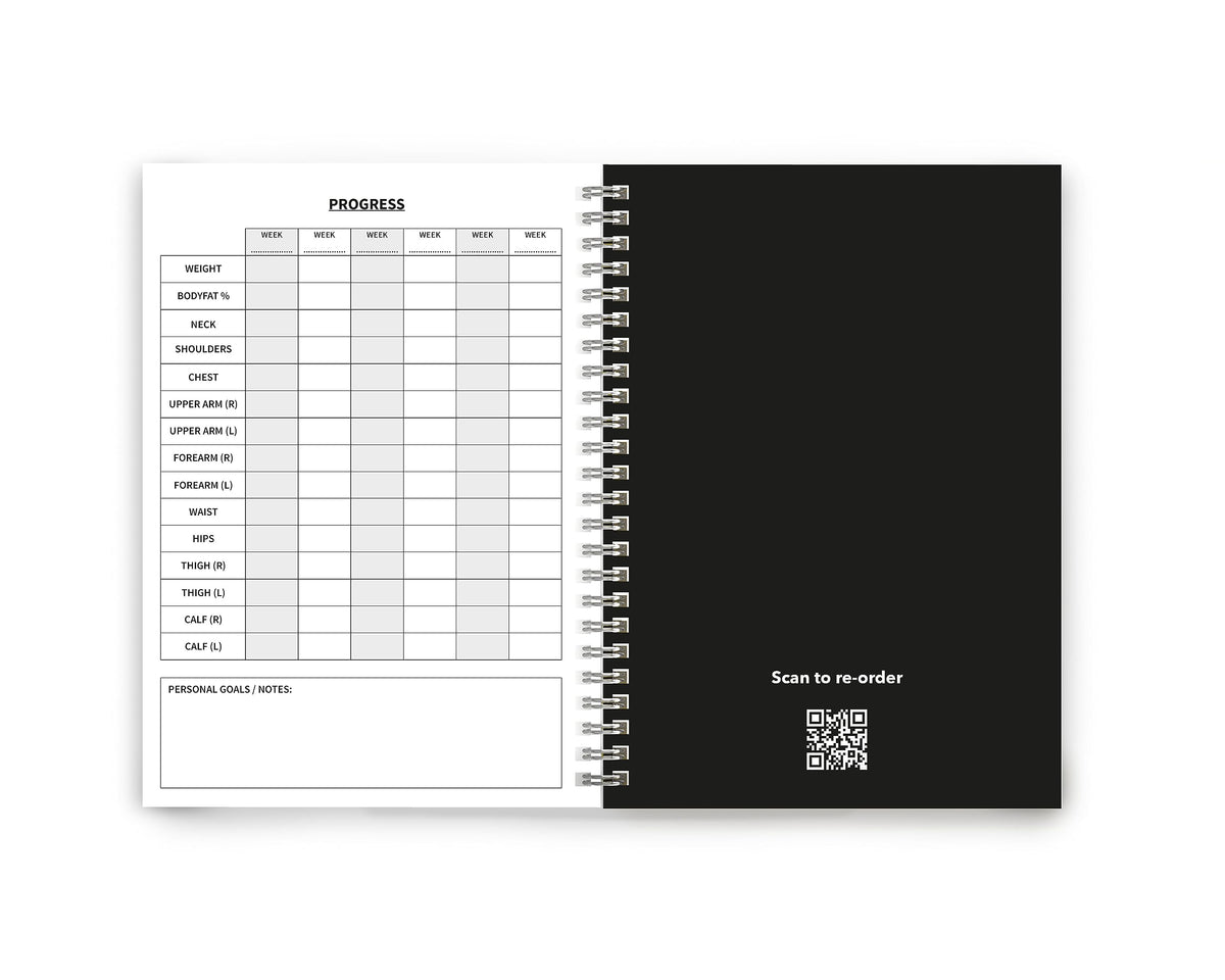 The Gym Log - The perfect logbook to record all your workouts - 8.3 x 5.8 inches with 104 pages and space for 100 workouts