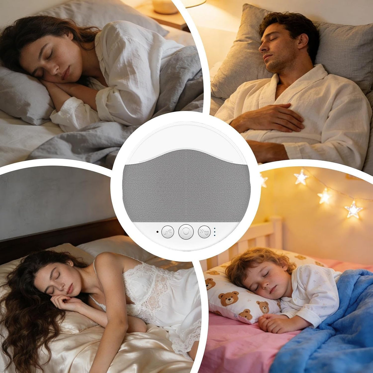 Generic Pillow Speaker - Wireless Sleep Music Box with White Noise | Soft Compact Audio Device for Side Sleeping