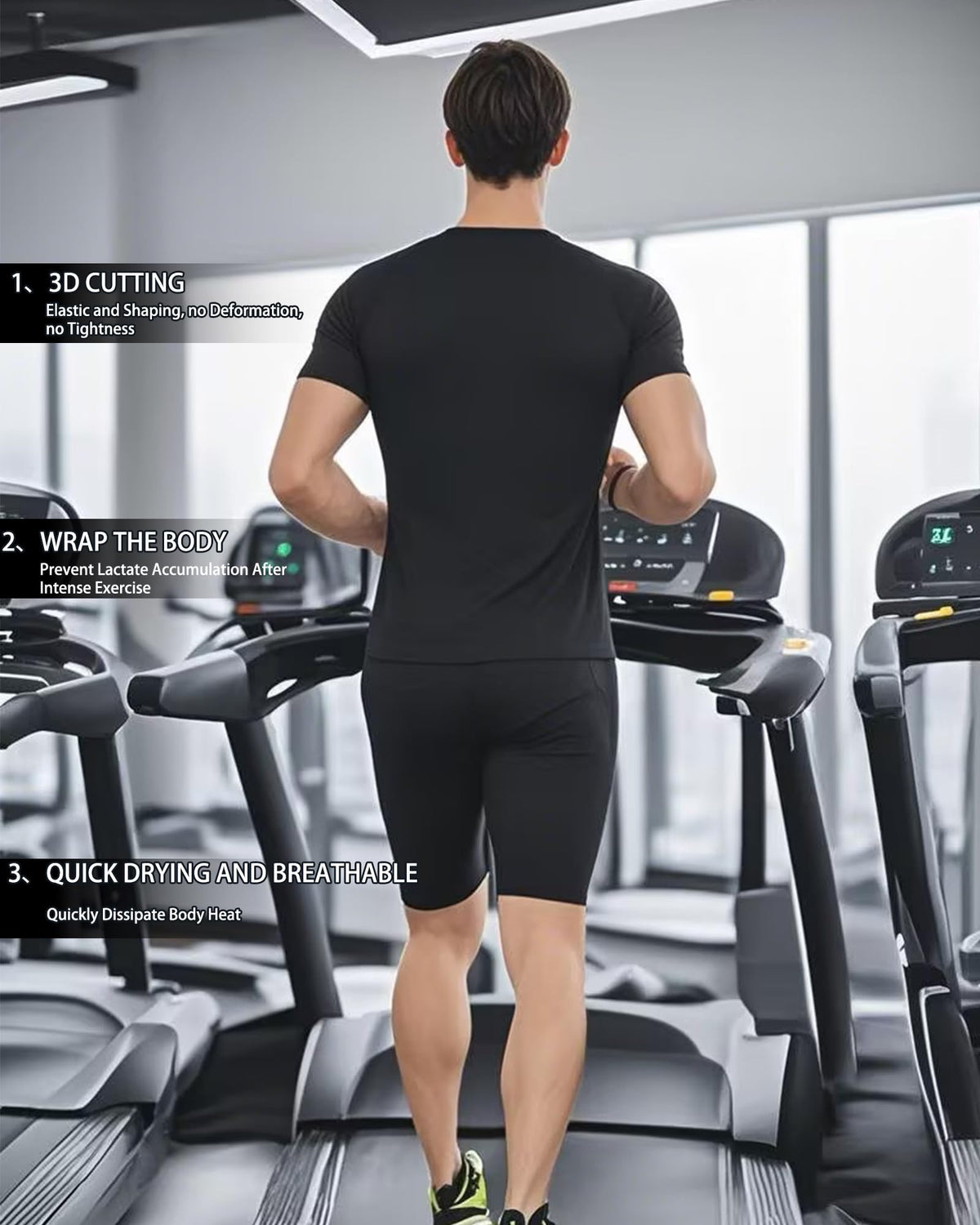 Antoyo 5 Pack Compression Short Men with Pocket Spandex Running Shorts