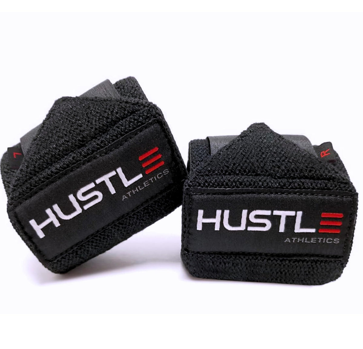 Hustle Athletics Wrist Wraps for Weightlifting - 18" & 12" Premium Wrist Support Weight Lifting Wraps to Lift Heavier & Train Harder - Heavy Duty Powerlifting & Bench Press Gym Straps for Men & Women