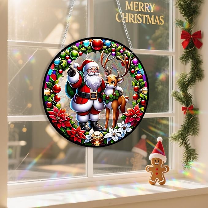 Sun Catchers Indoor Window, Acrylic Rainbow Suncatcher Window Hanging Decoration for Living Room Bedroom Summer Home Balcony Ornaments Decoration