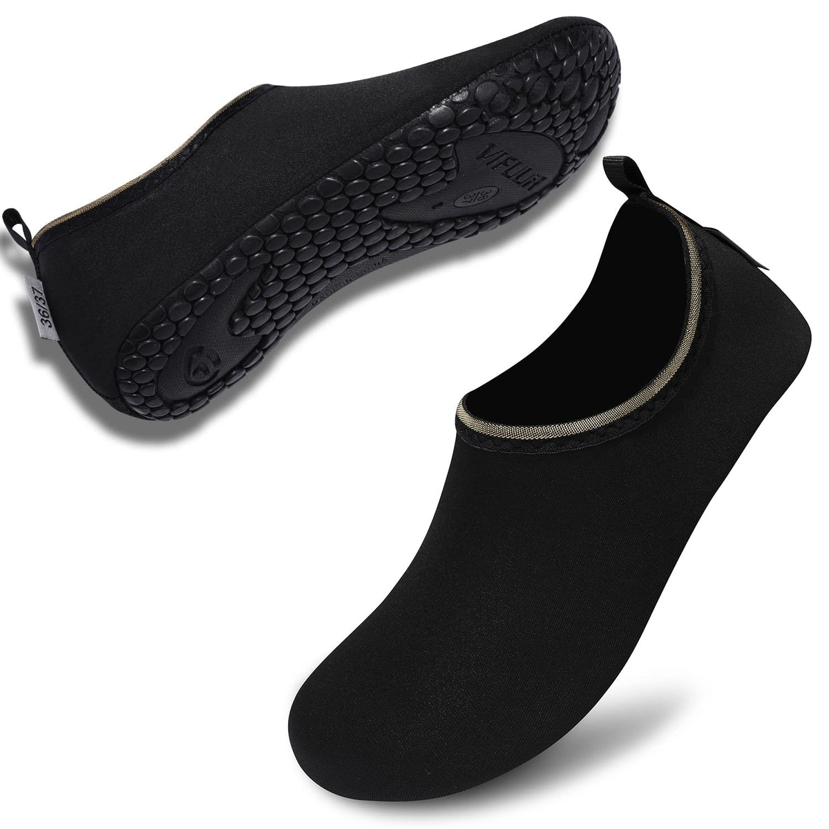 VIFUUR Water Sports Unisex Shoes SoidBlack - 12.5-13 W US/ 11-11.5 M US (44-45)