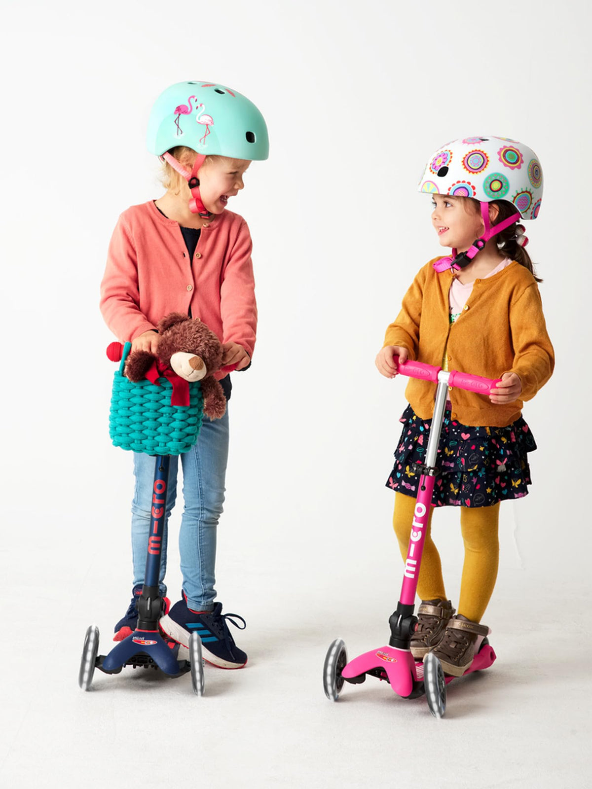 Micro Kickboard | Mini Foldable LED Kids Scooter for Ages 2-5 | Children up to 110 lbs | 3 Wheel Lean-to-Steer | Adjustable T Bar | Smooth Ride, Motion-Activated PU LED Wheels | Swiss Design