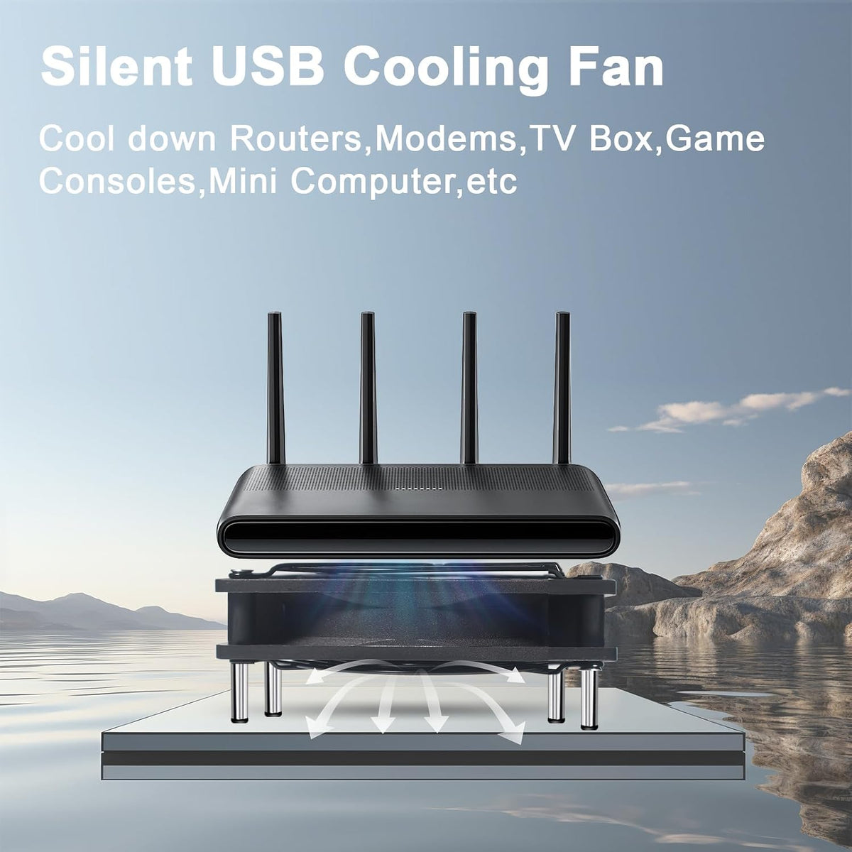 ZIWIJE 5V 120mm USB Computer Cooling Fan USB Power with Speed Controller USB Router Fan for Router TV Box Mini PC