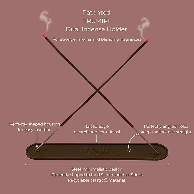 Blossom Incense Sticks Variety Pack - 120 Insence-Sticks (6 Incents x 20 Insense) - Peony Honeysuckle Lilac Violet Hyacinth Tuberose - Natural Inscents-Sticks Non Toxic Incienso + Stick Incense Holder