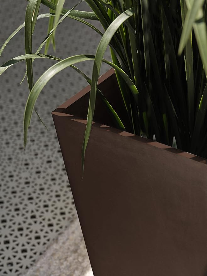 Veradek V-Resin Indoor/Outdoor Taper Planter (30 inch, Espresso)