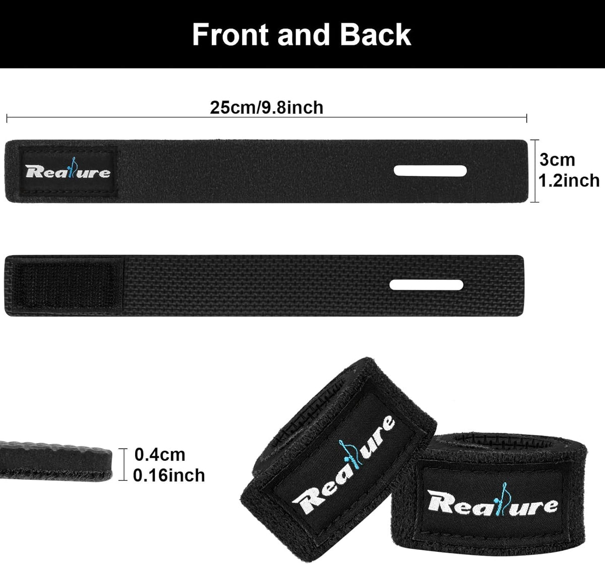 Realure 8 Pcs Fishing Rod Straps Adjustable Neoprene Ties Elastic Fishing Rod Tackle Belt Ties Casting Rod Straps for Fixed Casting Rods & Spinning Rods & Fly Rods Wrap Protectors