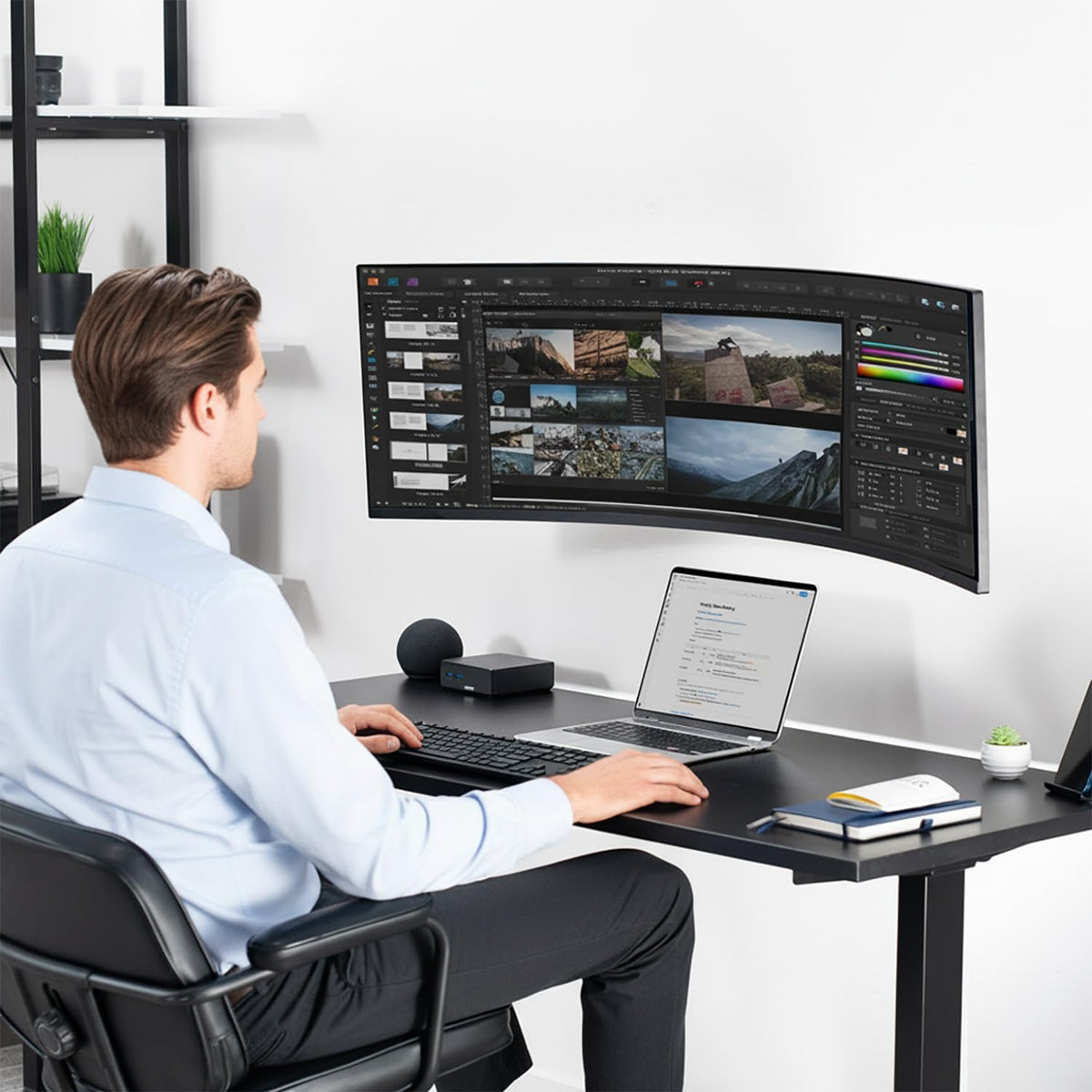 VIVO 49 inch 44 lbs, 100x100, Mount-VWLP1 Low Profile Heavy Duty Ultrawide Monitor Wall Mount for up to Screens, Holds