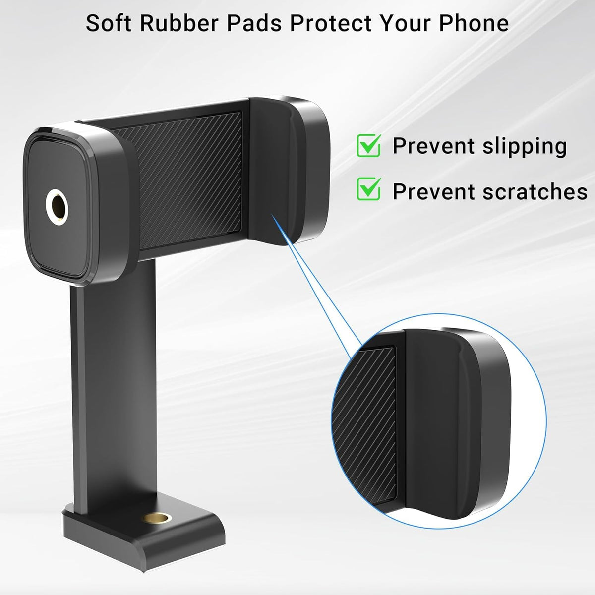 Voinap 360 180 17 16 15 S25, Phone Tripod Mount with Cold Shoe, Rotation & TiltTilting Cell Phone Clamp Adapter