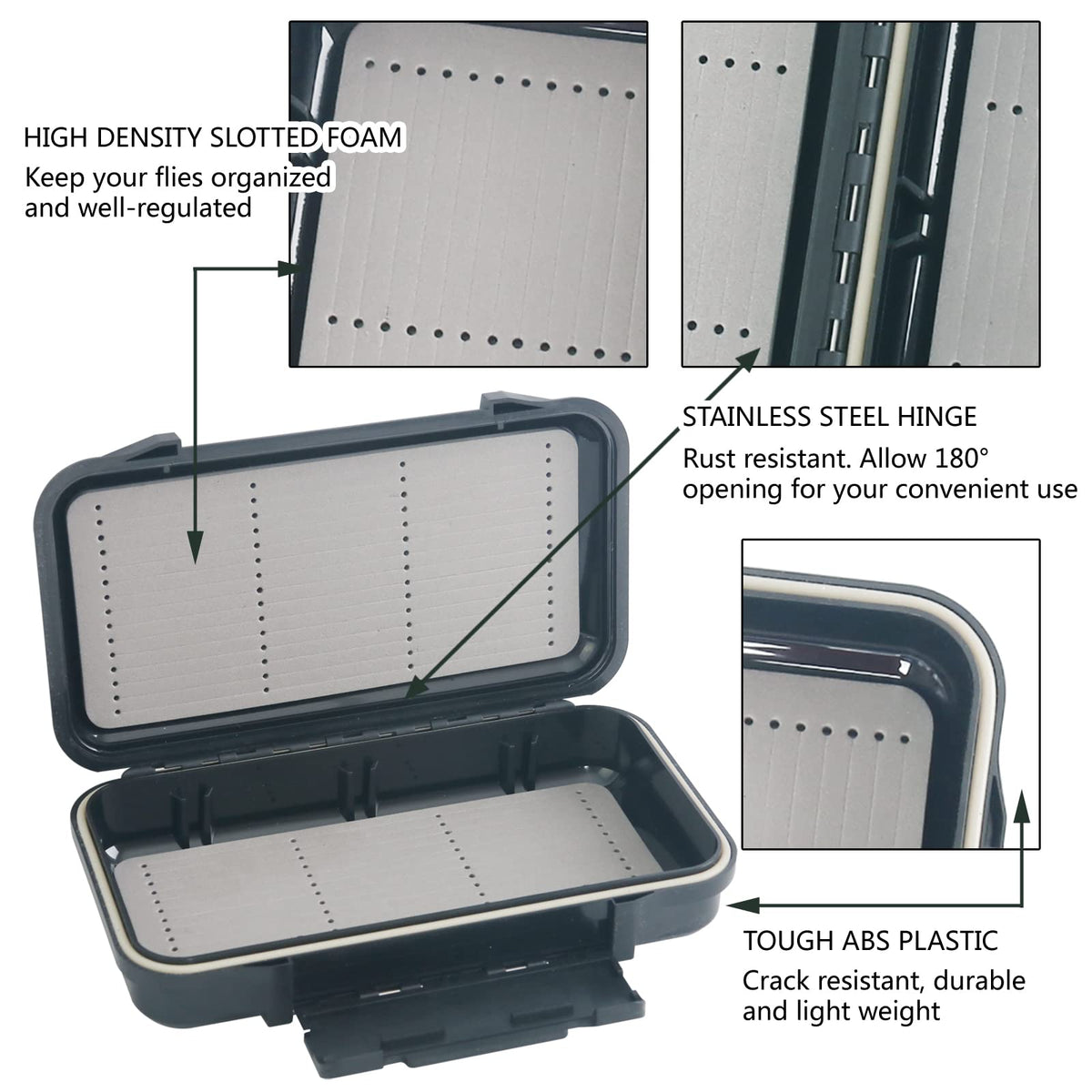 Maxcatch Streamer Fly Fishing Box Double Sided Waterproof Jig Box For Flies