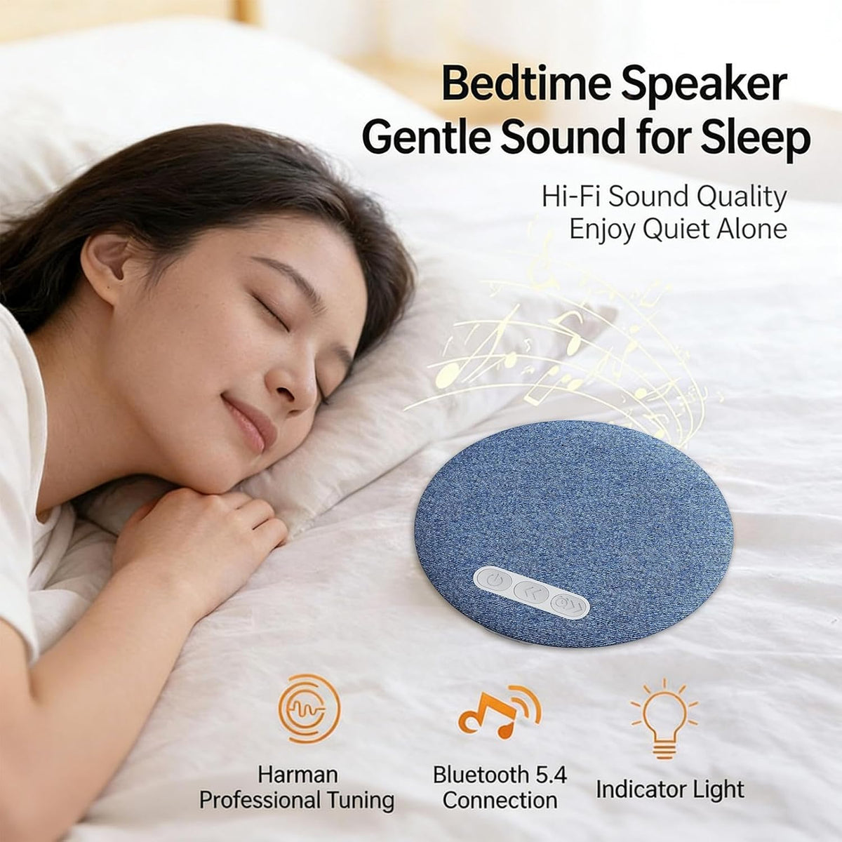 Generic Under Pillow Speaker - White Noise with Timer - Portable Sound Machine for Sleep,for Home Bedroom Office Car