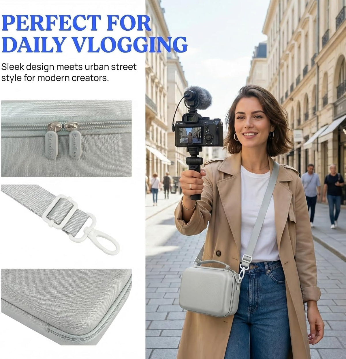 ZV-E10 a6400/ a6700/ a6100/ a6000/ a6600/ a6500 casmilee Camera Case for Sony Alpha Alpha Mirrorless Digital Camera