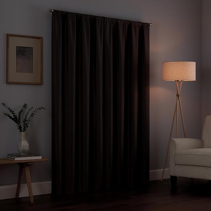 Eclipse Kendall Blackout Curtain, Thermal Insulated Grommet Window Panel, Noise Reducing Curtains for Bedroom, Living Room or Nursery, (1 Panel), 63 in Long x 42 in Wide, Raspberry