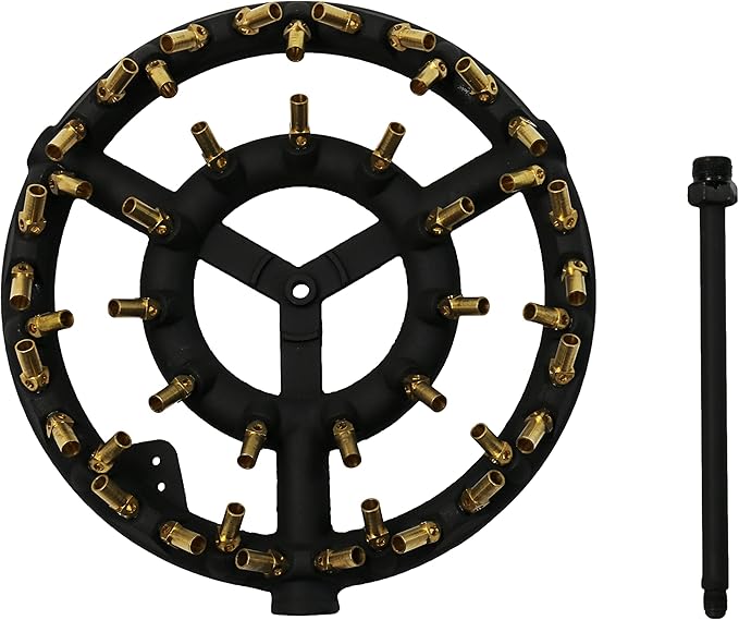 Propane Jet Burner with 44 Brass Tips - Perfect for Camping, Turkey Frying, and More with Stove Buddy JB-44LP(Propane Gas 44 Tips & Regulator)